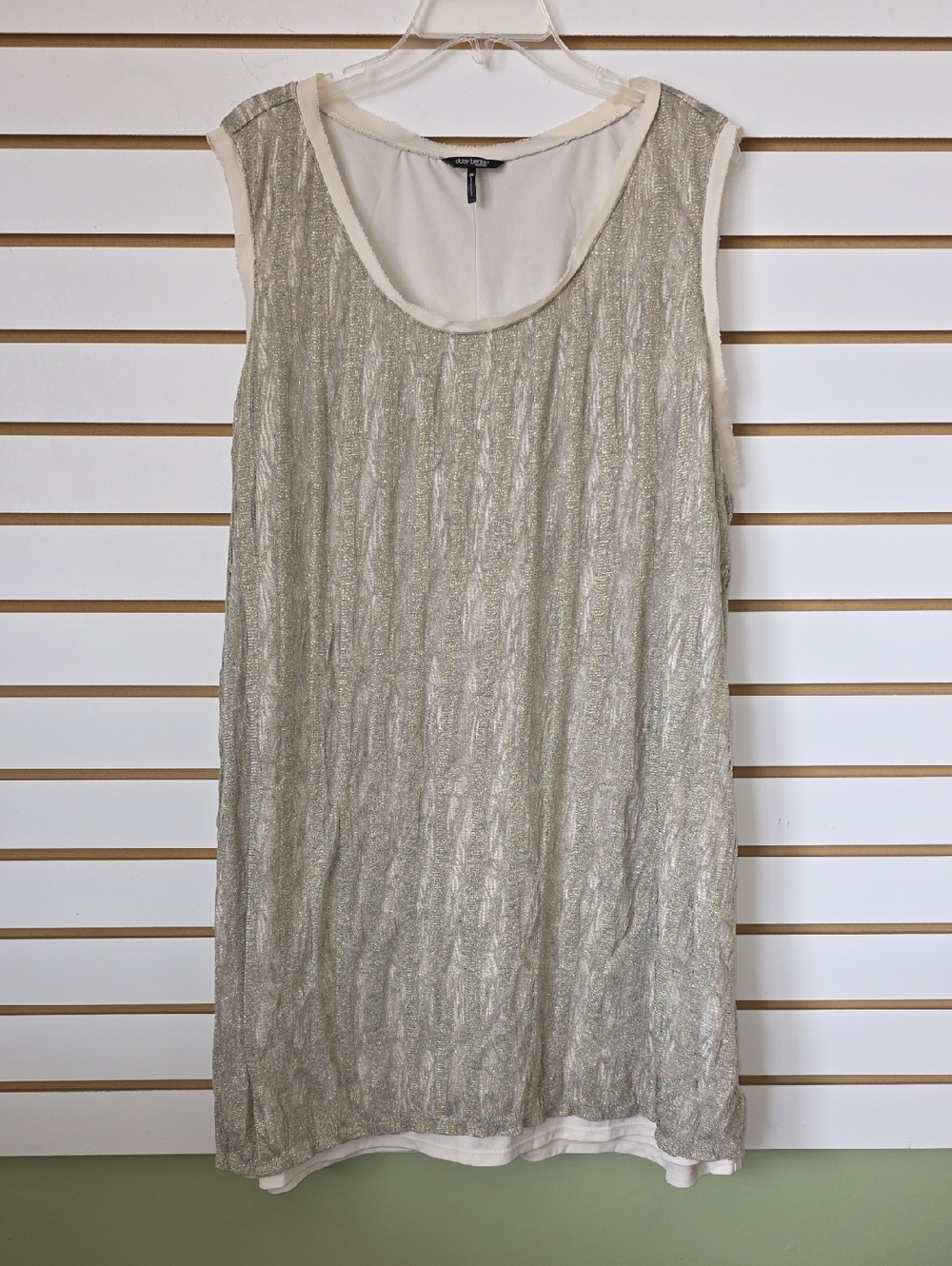 Daisy Fuentes Metallic Sheen Sleeveless Midi Dress 3x